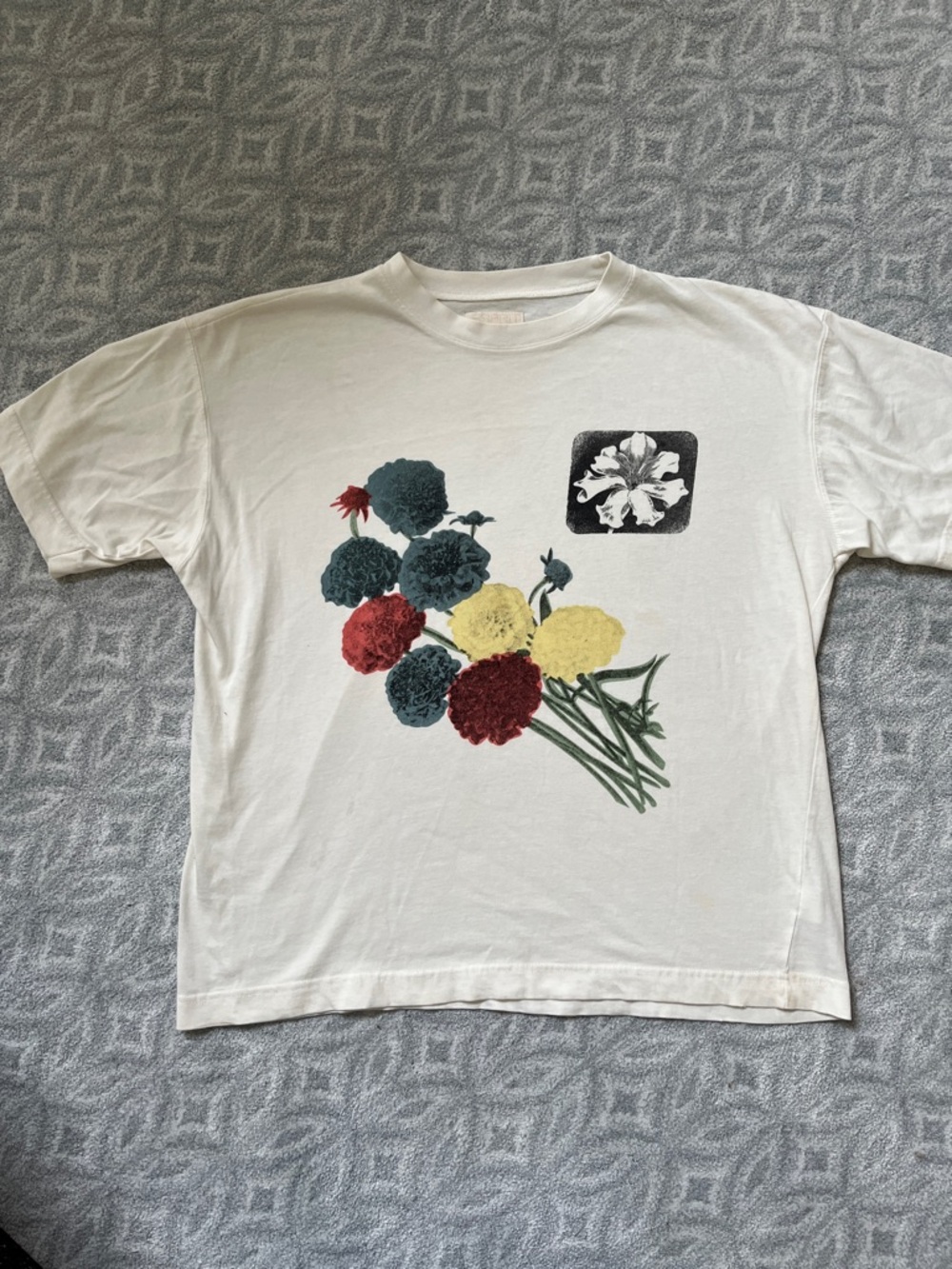 Esprit White Crewneck Tee with Subtle Logo Tag